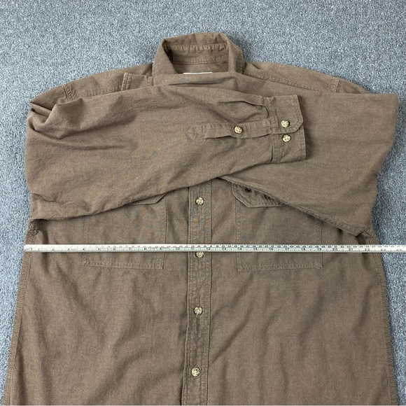 Carhartt Chest Pocket Button Down Brown Long Sleeve Men’s Size Large - Picture 8 of 10